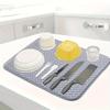 1pc Dish Drying Mat Microfiber Absorbent Table Placemat Non-Slip Heat Resistant Drain Pad Cabinet Drying Mats Kitchen Bathroom Mats