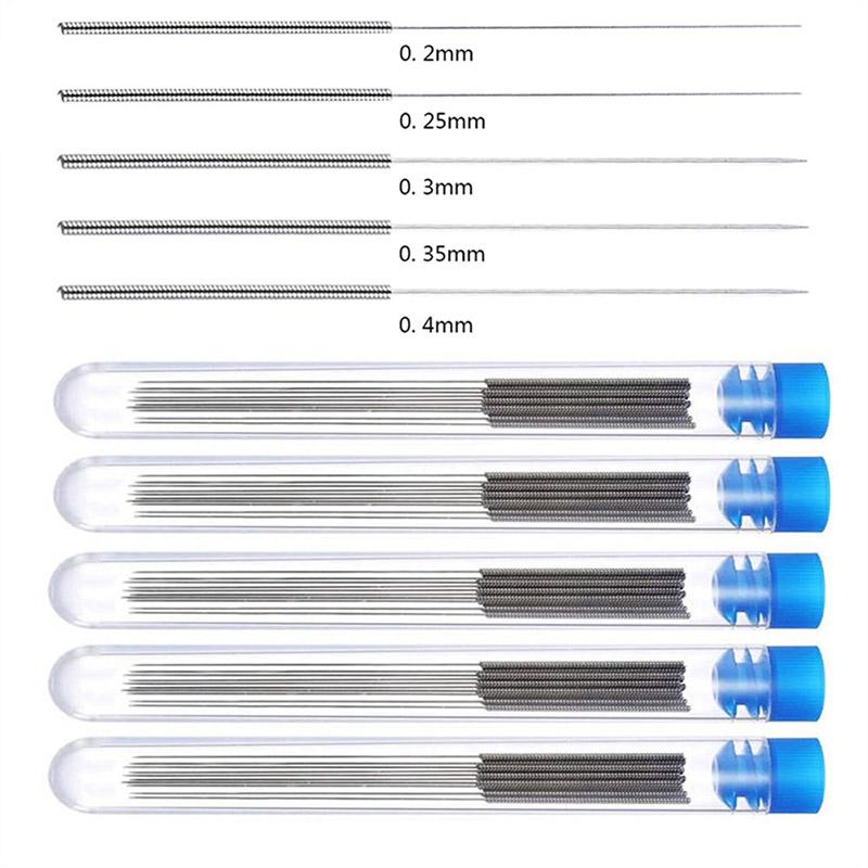 10pcs Stainless Steel Nozzle Cleaning Needles Kit For 3D Printer 0.2mm-1.0mm For 3D Printer Performance Maintaining & Optimizing