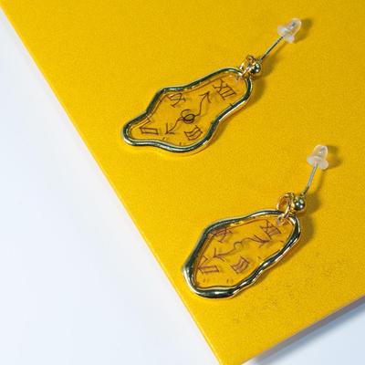 Irregulair Glazen Klok Oorknop Oorbel Goud Zilver Vergulde Oorbellen voor Dames