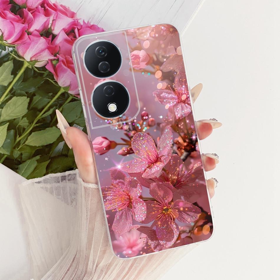 For Honor X7b CLK-LX2 2025 Cute Flower Butterfly Cat Painted Case For HonorX7b X 7B 4G 5G Soft Silicone TPU Phone Cases