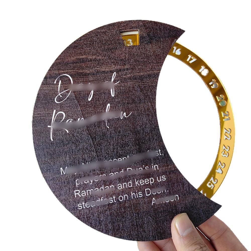 MZ Creative Ethnic Wooden Rotating Acrylic Calendar Ornament