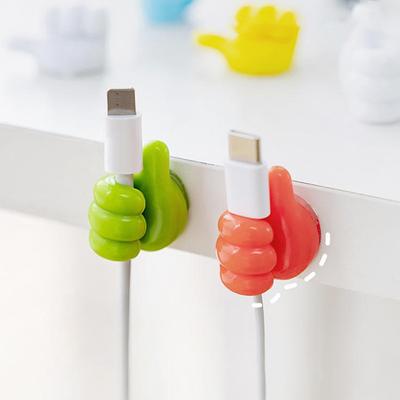 5/10/20 Stück Silikon Daumen Wandhaken Kabelclip Draht Schreibtisch Organizer Pinsel Aufbewahrung Wandaufkleber Gadgets Nützliche Dinge für Zuhause