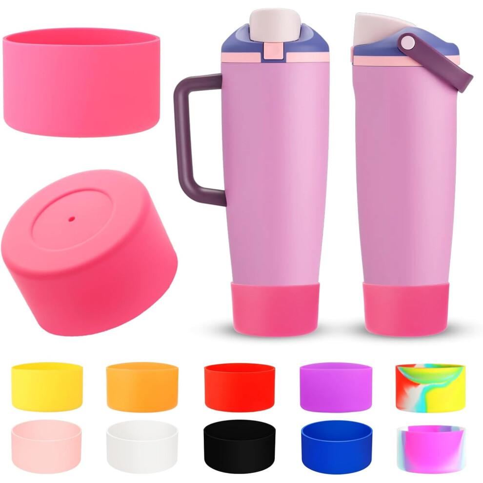 2Pcs Silicone Boot for Owala 30oz & 40oz FreeSip Sway Bottles & Tumblers, Accessories for Owala - Rose red