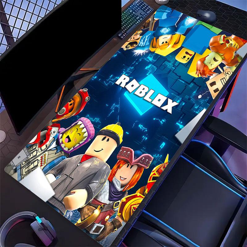 Roblox Cartoon Mouse Pad, Large Gaming Desk Mat, Non-slip XXL Mousepad for Laptop & Tablet, Mini PC Playmat with Stitched Edges