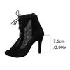Fashion Women Sandals Lace-up Peep Toe Casual Mesh High Heels Shoes for Women New Fashion Cross Strap Sexy High Heels Sandals Woman