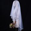 Long Wedding Veil Lace Veils with Hair Comb Wedding Hair Accessories White 2-Layer Wedding Veil