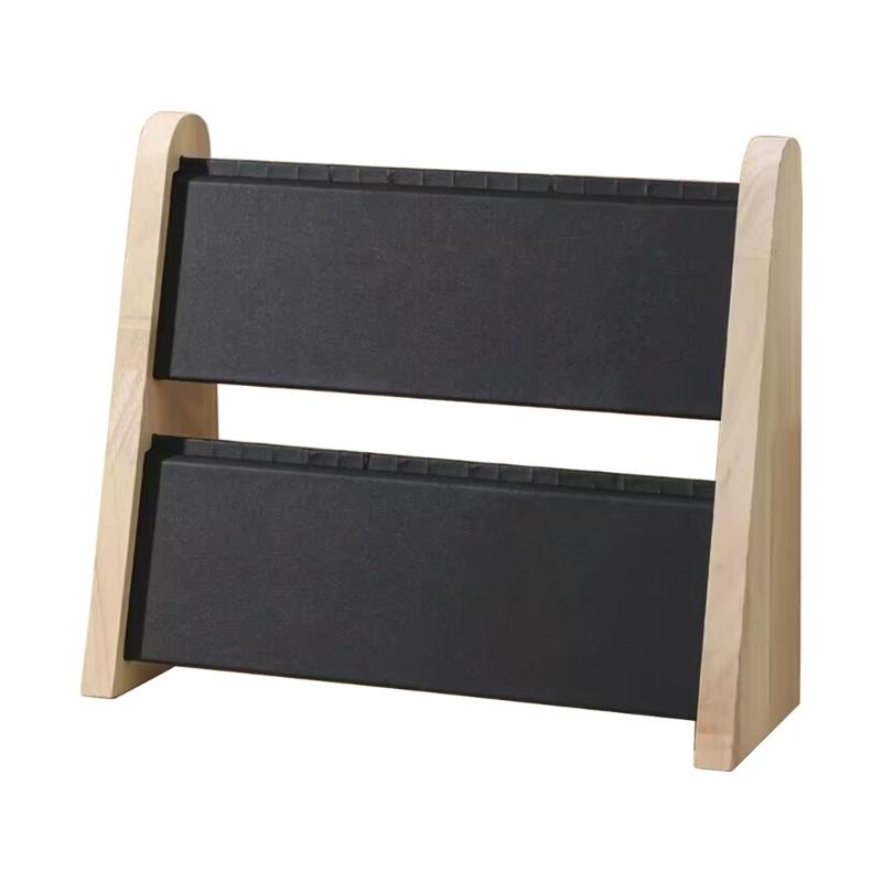 Soft Mat Necklace Display Stand Functional Wood Necklace Holder Organizers Rack For Jewelry Display And Storage