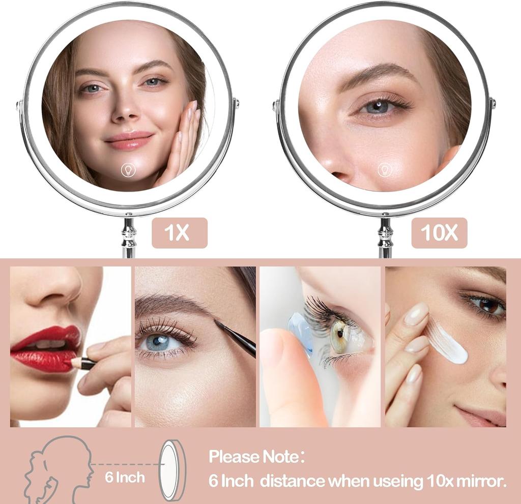 LED Makeup Fill Light Rechargeable Dimmable for Dressing Table Bedroom Dormitory Desktop Beauty Makeup Mirror Lights