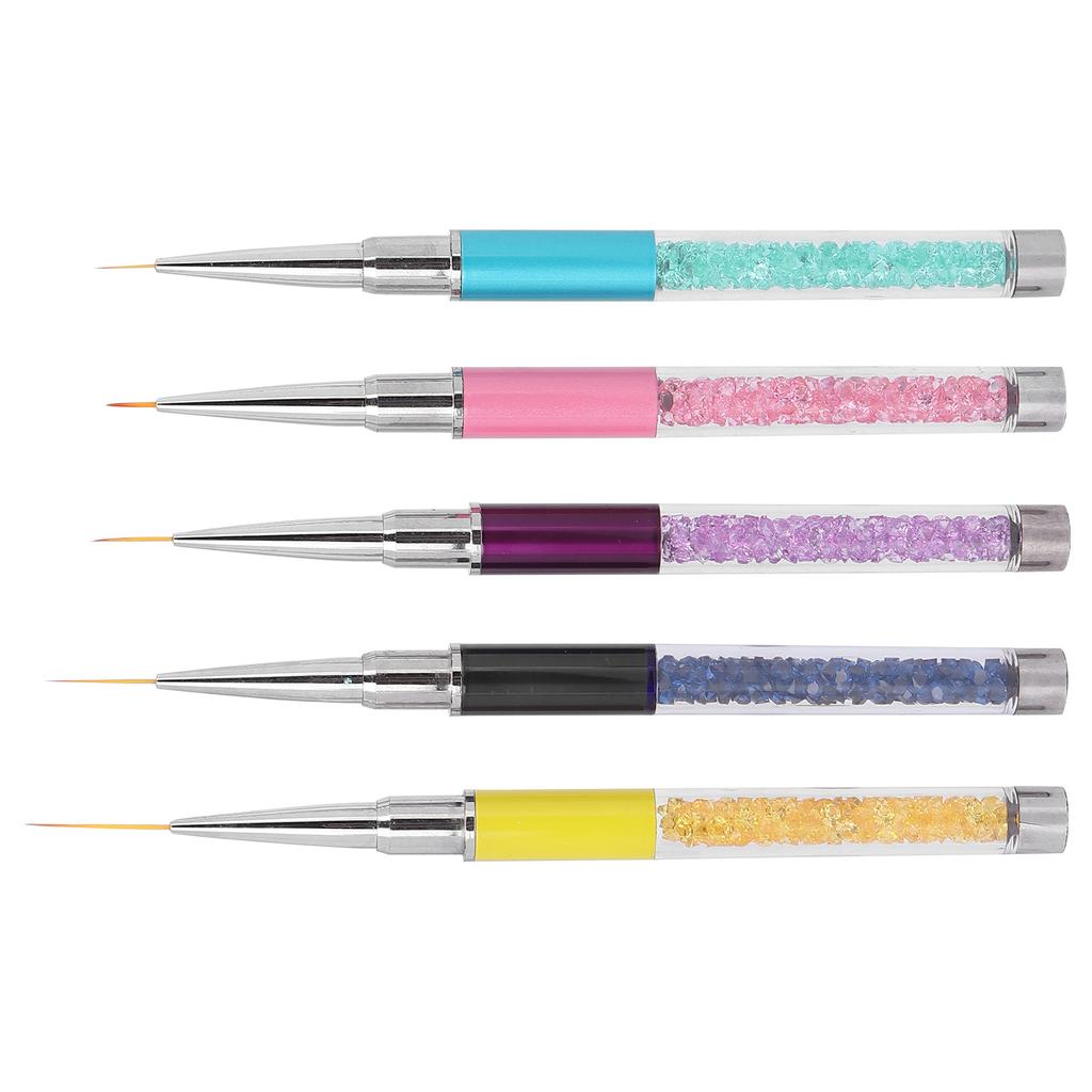 5pcs Nail Art Liner Brushes Manicure Art Point Drill Drawing Painting Brushes Pen