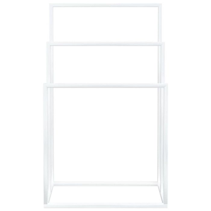 VidaXL Freestanding Towel Rack White 48x24x79 Cm Iron 343091
