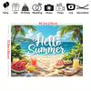 1pc Summer Beach Background Fabric Banner Suitable for Birthday Party Decoration Garden and Outdoor Decoration