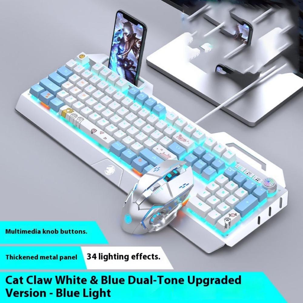 Mechanical Keyboard, Wired Mouse Set, Game Computer, E-sports, Green Axis, Wireless Keyboard and Mouse Special