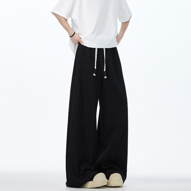 

2025 Весна Новые мужские спортивные штаны Повседневные мешковатые брюки на шнурке Y2K Винтажные спортивные штаны для бега Уличная одежда Pantalones Hombre M серый