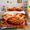 "Basketball Fire Theme Decor Set" Bedding Set with 1 Duvet Cover 2 Pillowcases Single Double King Queen Gift