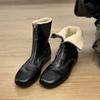 Winter Boots Woman Trend Winter Retro Plush Short Boots Plush Warm Zipper Women's Boots Women's Shoes