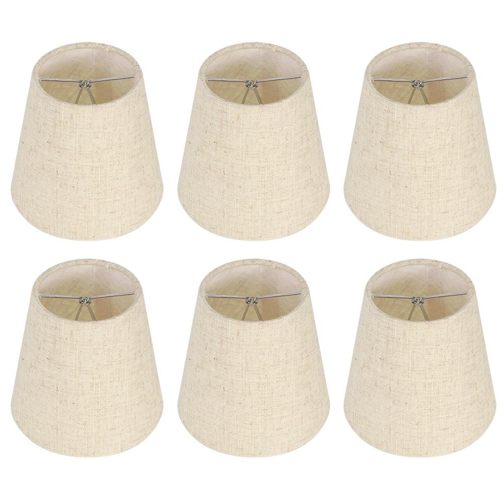 6Pcs Nordic Style E14 Chandelier Lampshade Fabric Wall Lamp Cover Accessory for Home Decoration