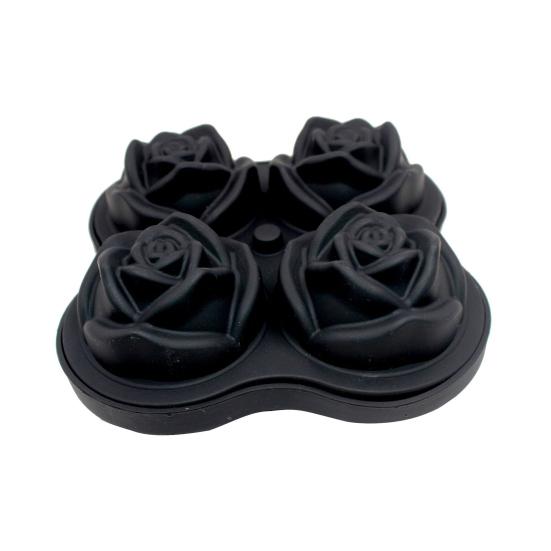 Yousheng Ice Cube Tray Mold Rose Shape Anti-spill Silicone Cocktails Fadeless Ice Tray Mold for Bar