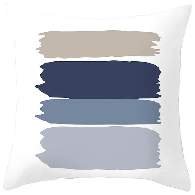 Blue Purple Abstract Geometric Study Pillowcase Office Living Room Home Pillowcase Car Ornaments