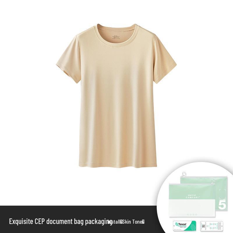 60-Pack Double-Sided Modal Unisex Short-Sleeve T-Shirt - Solid Color Thin Base Layer for Spring/Summer