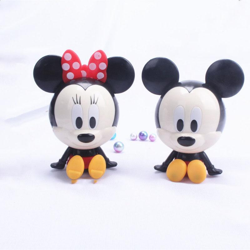 

Q Version Mickey Cute Figure Big Head Mickey Minnie Cake Decoration Doll Model Toy Car Small Ornaments Gift