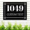 1pc Vintage Laser Cut Metal Address Sign Customizable House Number Wall Decor for Home Yard Man Cave