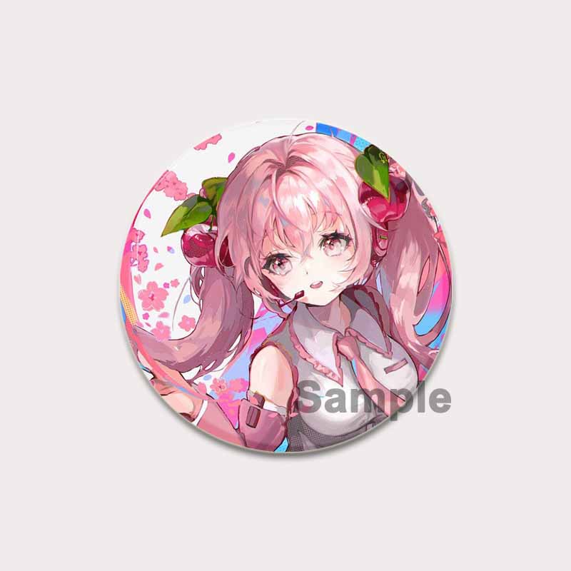 

32/44/58 мм музыкальная игра розовая брошь Мику булавки мультяшный косплей значок для рюкзака шляпа декор ювелирные изделия аксессуар ручной работы пуговица булавка подарки 32mm