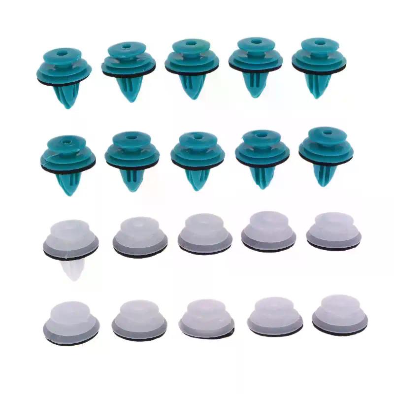 20/30/50Pcs Car Interior Accessories Auto Vehicle Retainer Fastener Rivet Green Nylon Retaining Clip For Bumper Door Buckle
