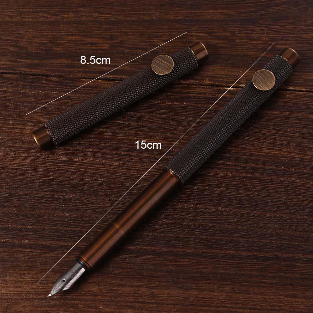 Supplies Retro Metal EF/F/Bent Stationery Fountain Pen Brass Fountain Pen Ink Pen Writing Pen