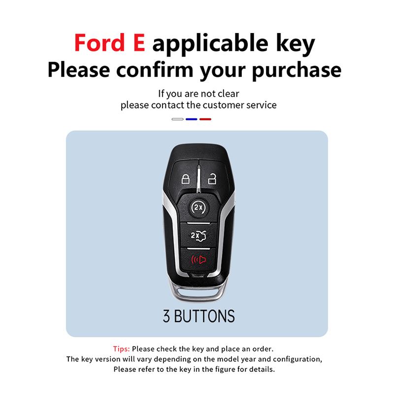 4 /5 Buttons Zinc Allo Car Key Case Cover For Ford Fusion Mondeo Mustang F-150 Explorer Edge 2015 2016 2017 2018 Car Accessories