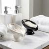 Leaf Shape Soap Holder Self-Draining Soap Plate Storage Organizer Ceramic Soap Dish  Shower