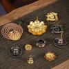 Kodo Multi-Hole Gourd & Water Drop Incense Holders: Turtle, Zen Lotus, Dragon Soaring Designs