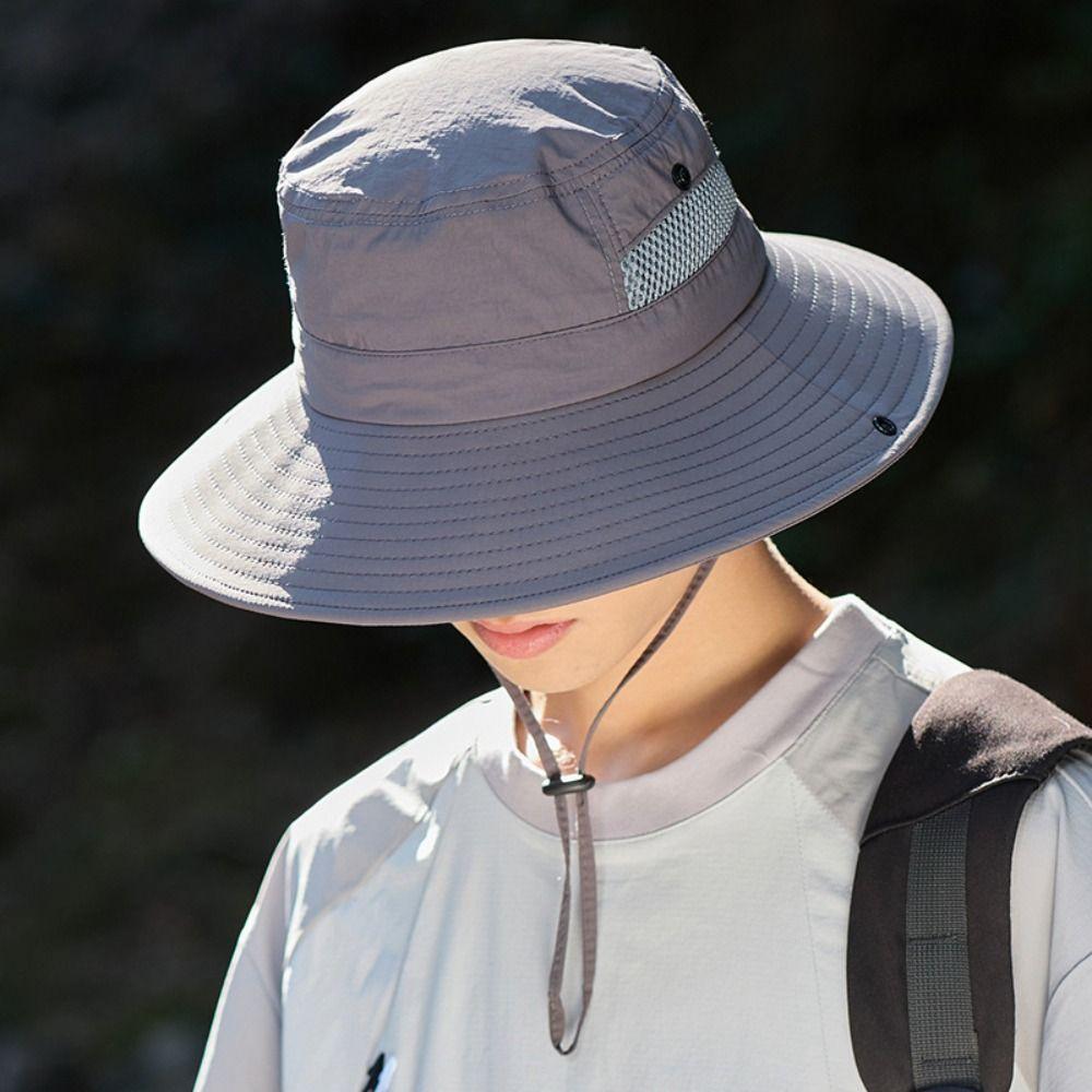 Wide Brim Fishing Hat Foldable Fisherman Hat Fashionable Western Cowboy Hat  Outdoor Camping