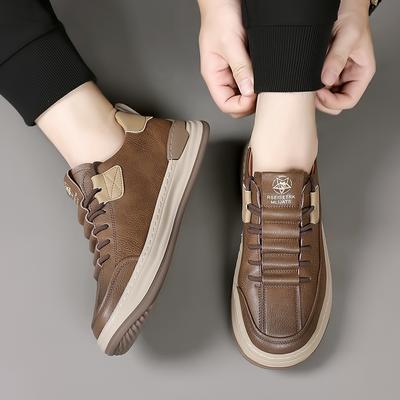 Fashion All-match Mens Sneakers Antiskid Male Outdoor Shoe High Quality Men Casual Shoes 2024 Hot Sale Genuine Leather Skate Shoes Men