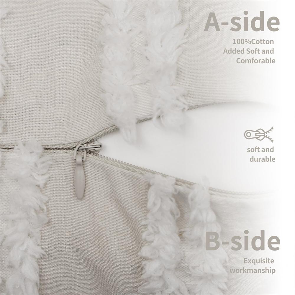 Boho Throw Pillow Cover Striped Cushion Cover Cotton Linen Pillow Case For Couch Sofa Living Room Corduroy Cushion Cover Sofa Modern Pillowcase Decro