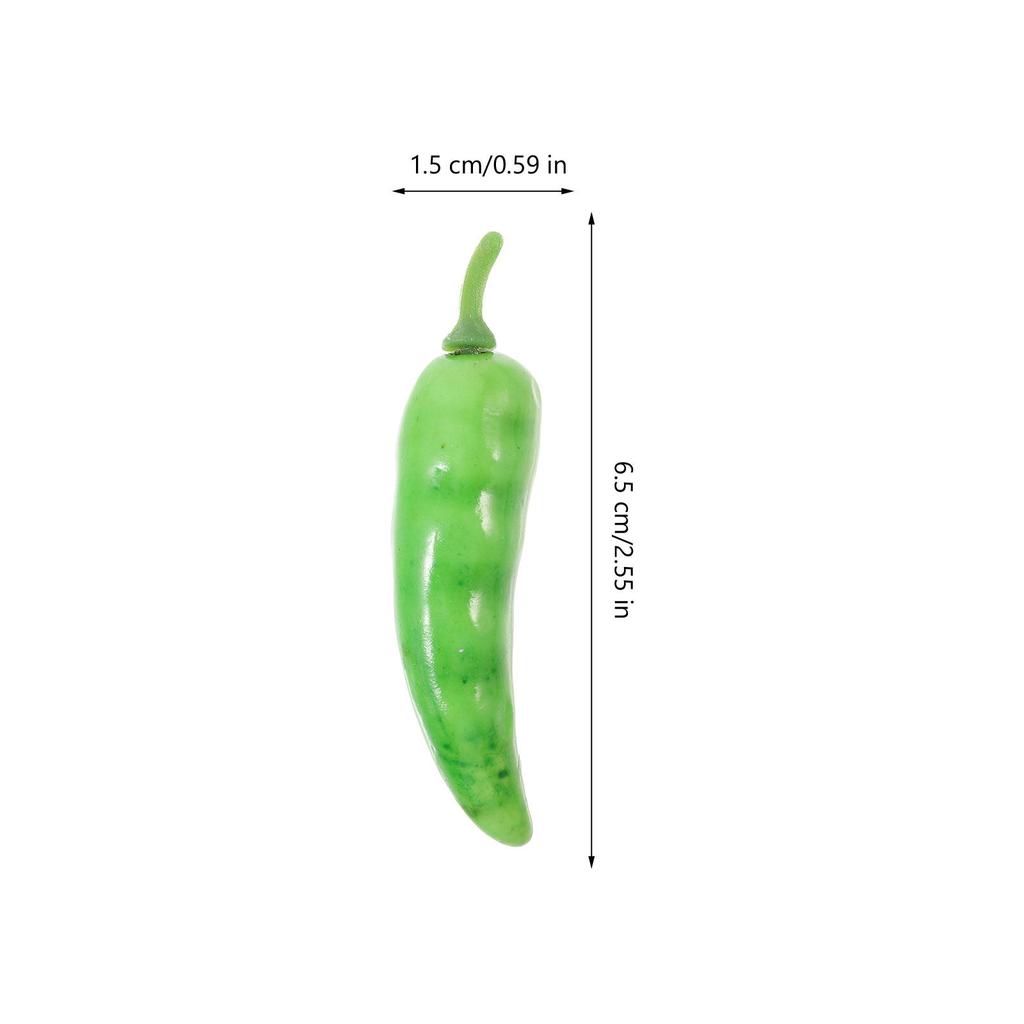 20Pcs Artificial Chili Peppers Realistic Simulation Fake Vegetable Decoration Photo Props Home Shop Display Foams Pepper