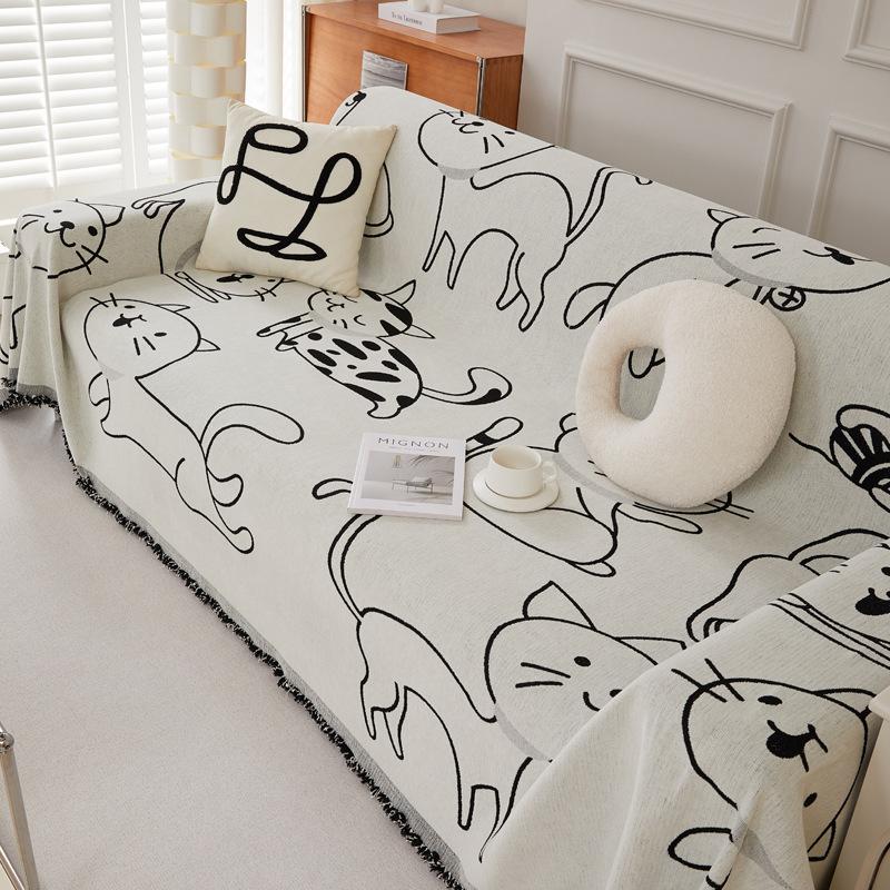 

Новый чехол для дивана, универсальный чехол для дивана Four Seasons, устойчивое к царапинам синельное полотенце для дивана, полностью покрытое двойное одеяло для дивана 180*130cm