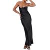 European and American Spring/Summer 2024 Embroidered Lace Sleeveless Solid Color Dress for Women
