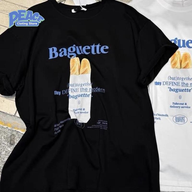 

Футболка с принтом французского багета, 100% хлопок, футболка для мужчин и женщин, одежда, летняя мода, повседневная, для работы, топ с коротким рукавом 4XL