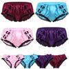 Herren Damen Höschen Seidiger Satin Dessous Sissy Höschen Panties