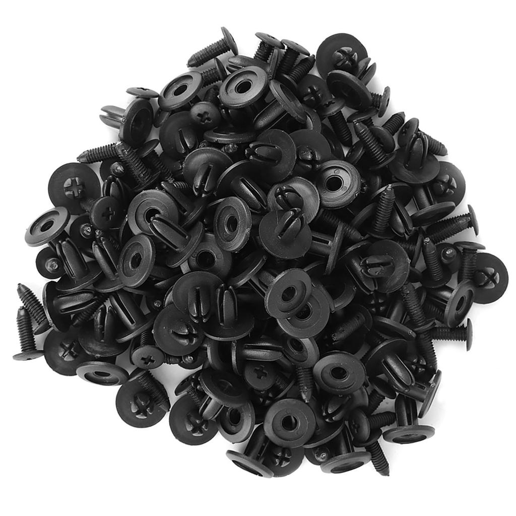 Pack of 100 Car Plastic Rivets 6 Mm Hole Diameter Bumper Pin Put Pin Clip AP for Motorcycle Buses, Cars, Trains, Planes, Trucks, caraNaVans