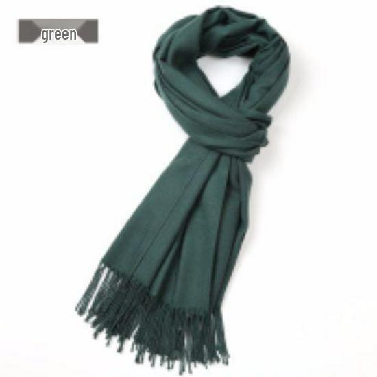 Women's Faux Cashmere Warm Scarf - Autumn/Winter Solid Color Korean Style Shawl