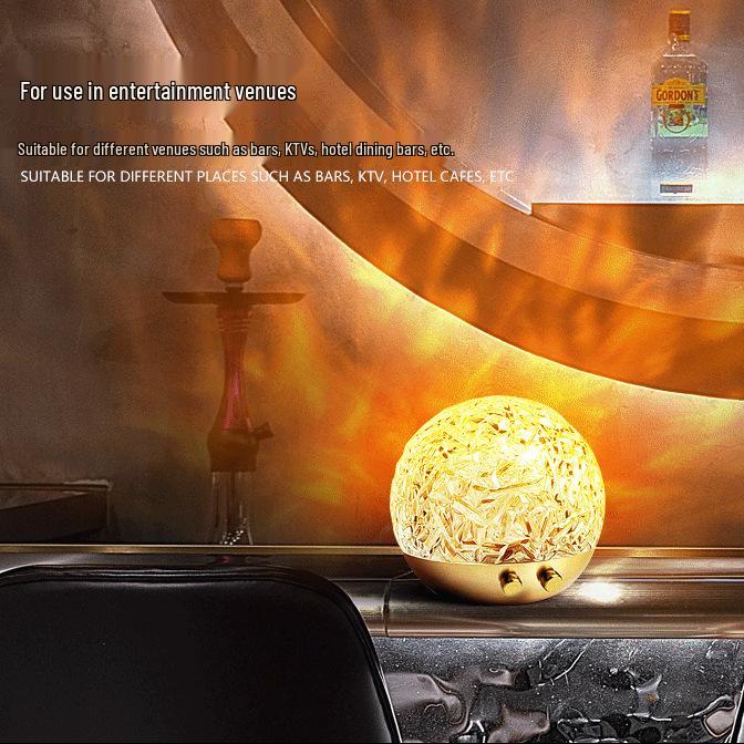 LED Water Ripple Night Light: USB Bedside Atmosphere Lamp for Home Decor and Christmas Gift