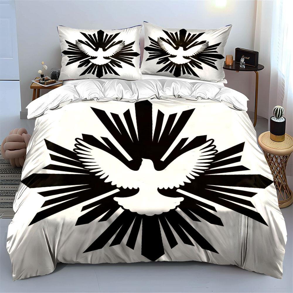 White Dove, Radiant Beams. Bedding Sets Duvet Cover Sets Duvet Covers Pillowcases(1*Duvet Cover 2*Pillowcases Without Duvet Insert)