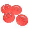 4 Pezzi Gommone DRing Pad Patch PVC Durevole Marino Acciaio Inossidabile Fibbia Fissa(Rosso )