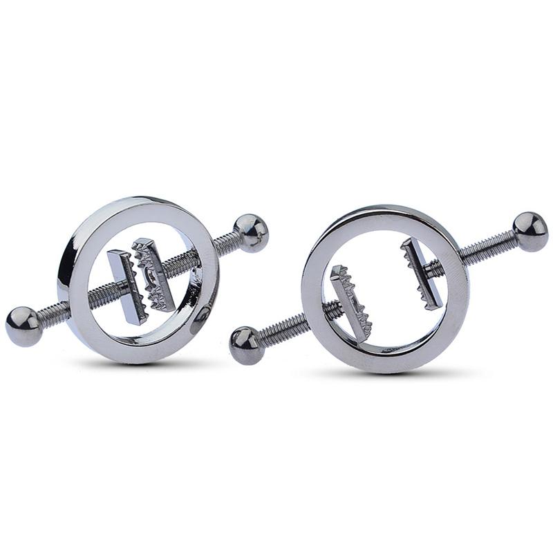 Nipple Clamps Metal Stimulator Role Play 1 Pair Adjustable Breast Spring Clamps Bondage Adult Games Couple Restraint Accessories