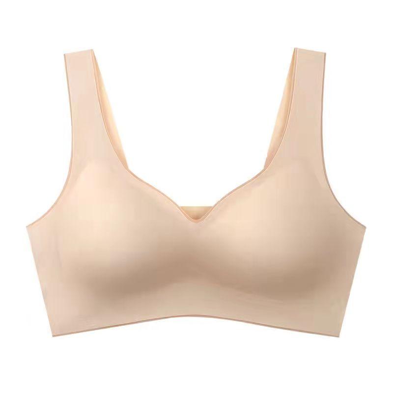 Lenjerie sport pentru femei Mătase de gheață Sân frumos Sutien fără cusături Dintr-o singură bucată Vestă Secțiune subțire Adunat Top tub Cropped Tops pentru femei Yoga Push Up Sutien Top