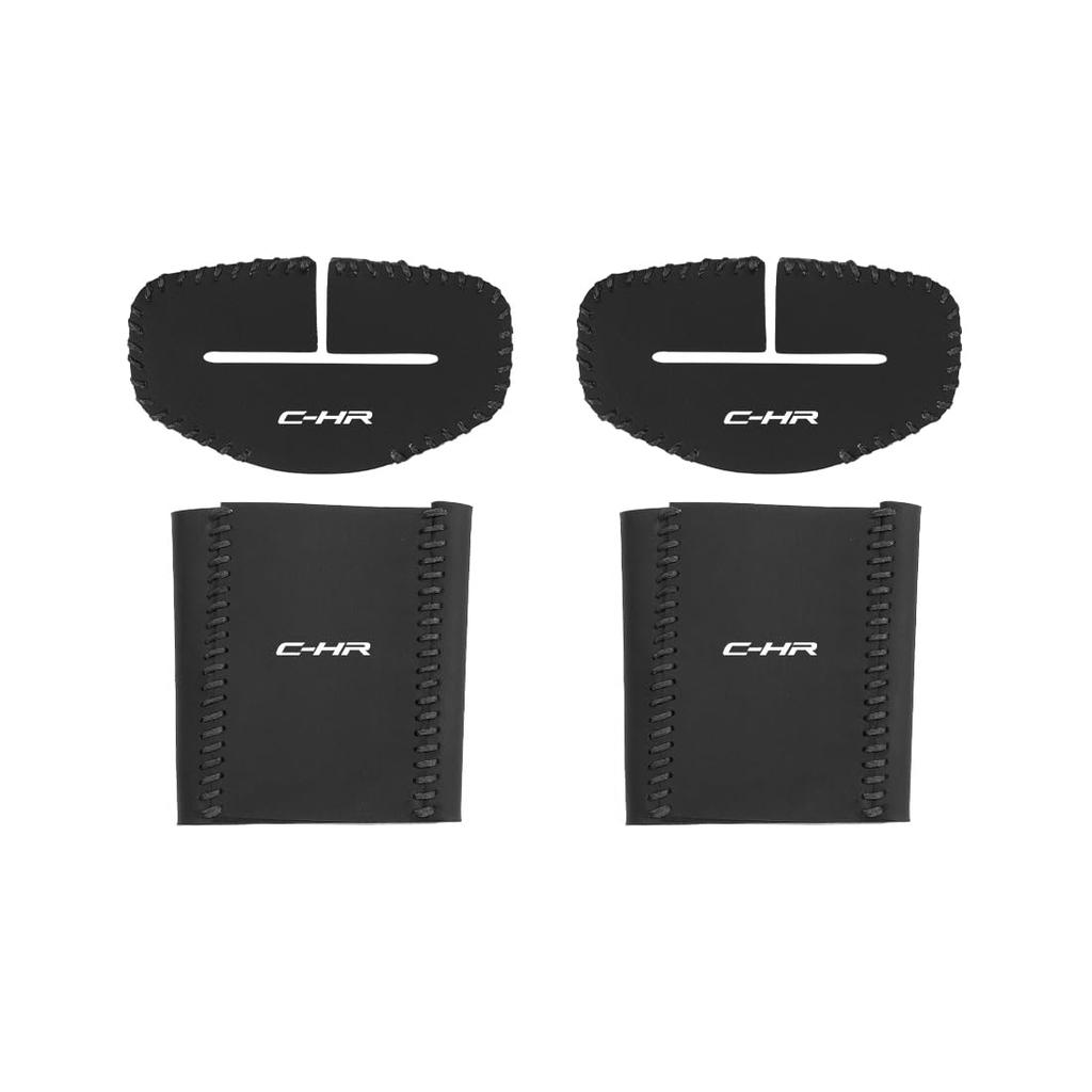 Set of 2 PU Leather Seat Belt and Buckle Covers for Toyota C-HR (10 Series, 50 Series, GR TRD)