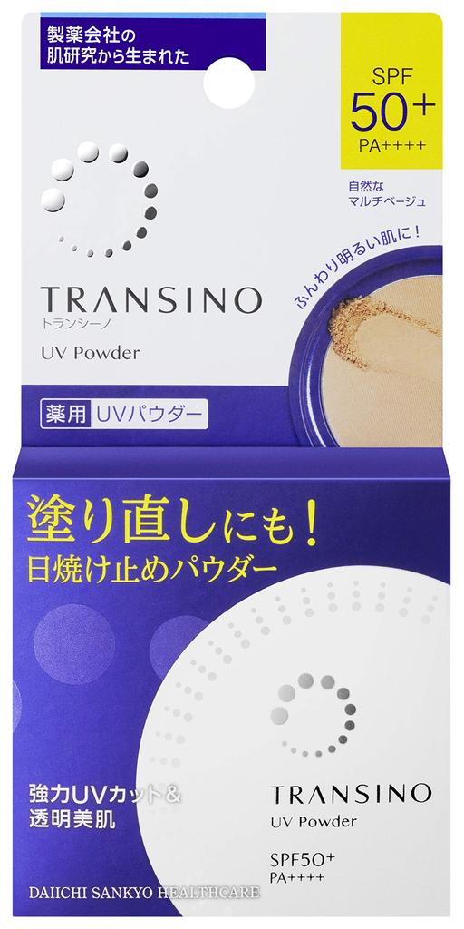 Transino Medicated UV Powder N 12g Sunscreen Powder [Quasi-drug] Foundation Whitening Sunscreen UV Rays Reapplication Makeup Lasting