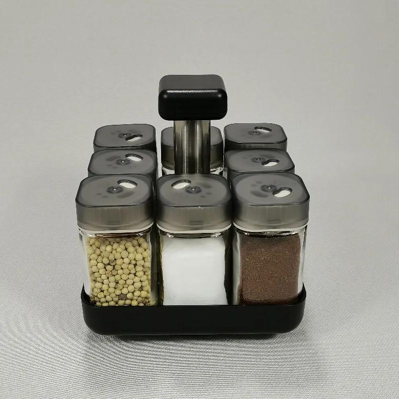 

Новый кухонный масленка, солонка, герметичная коробка, бутылка, вращающаяся банка для специй, набор стеклянных бутылок