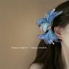 French Style Simulated Lily Flower Clip High-end Holiday Shark Clip